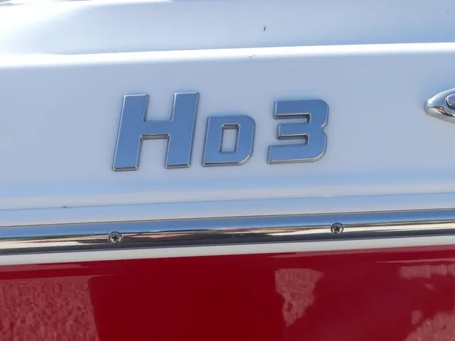 Slide: The Image of Close-up of the "HD3" lettering on a boat hull. - 31