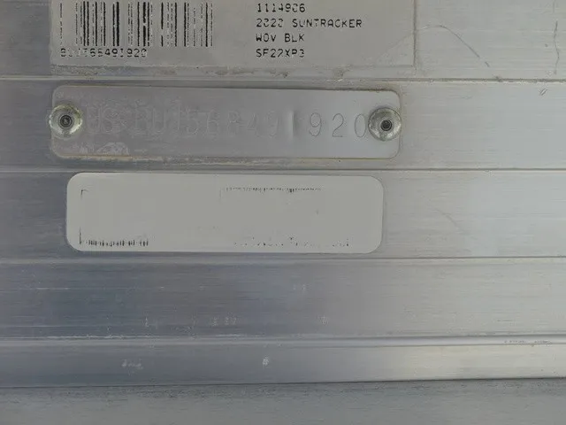 Slide: The Image of Close-up of a boat hull with serial number and manufacturer plaque. - 40
