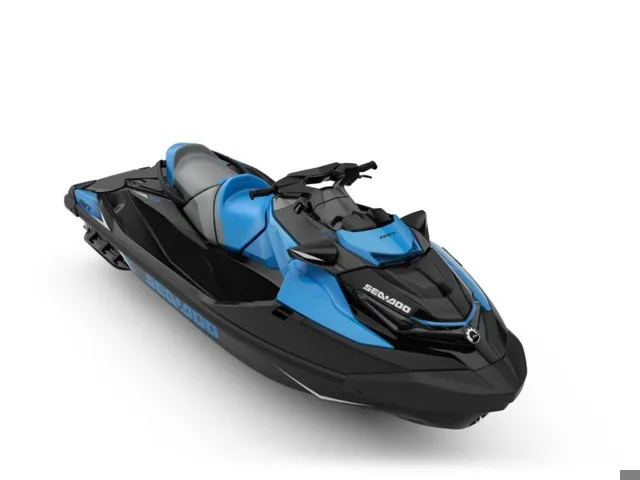 The Image of 2018 Sea-Doo RXT in blue and black, sporty design, suitable for water sports. - 1