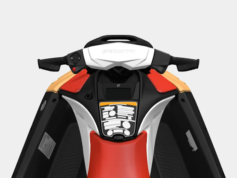 Slide: The Image of Close-up of a Sea-Doo Spark jet ski handlebar with modern design and controls. - 5