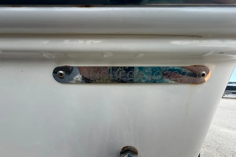 Slide: The Image of 2022 Hewes Redfisher 16 boat hull identification plate. - 60