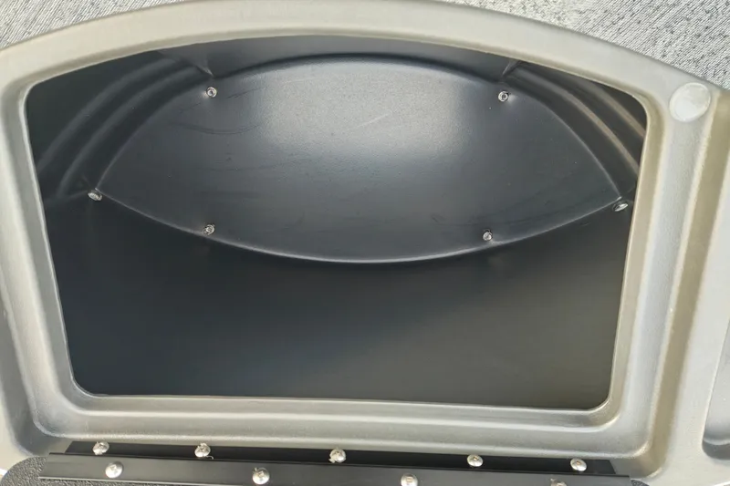 Slide: The Image of Storage compartment of 2027 Sun Tracker Bass Buggy 18 DLX boat, featuring durable construction. - 38