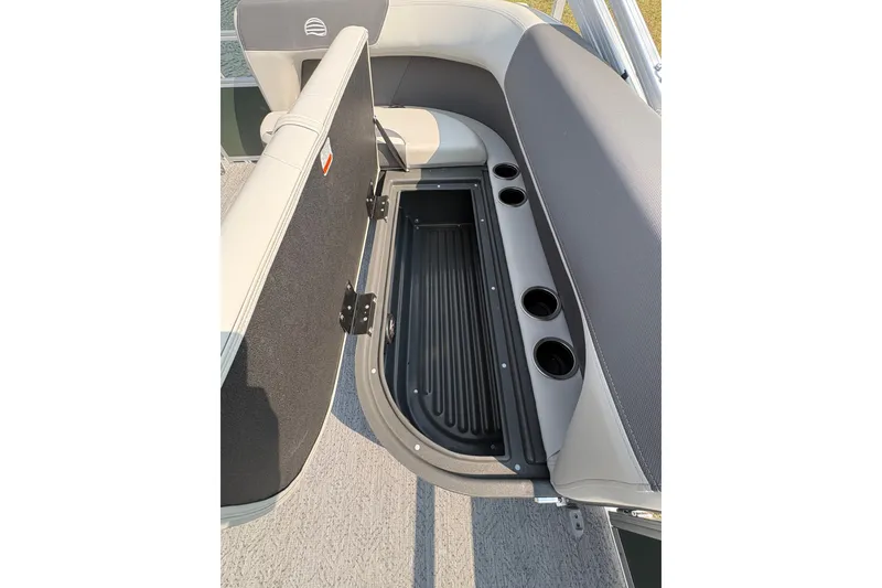 Slide: The Image of Sun Tracker Bass Buggy 16 XL Select 2027 boat seat storage with cup holders. - 70