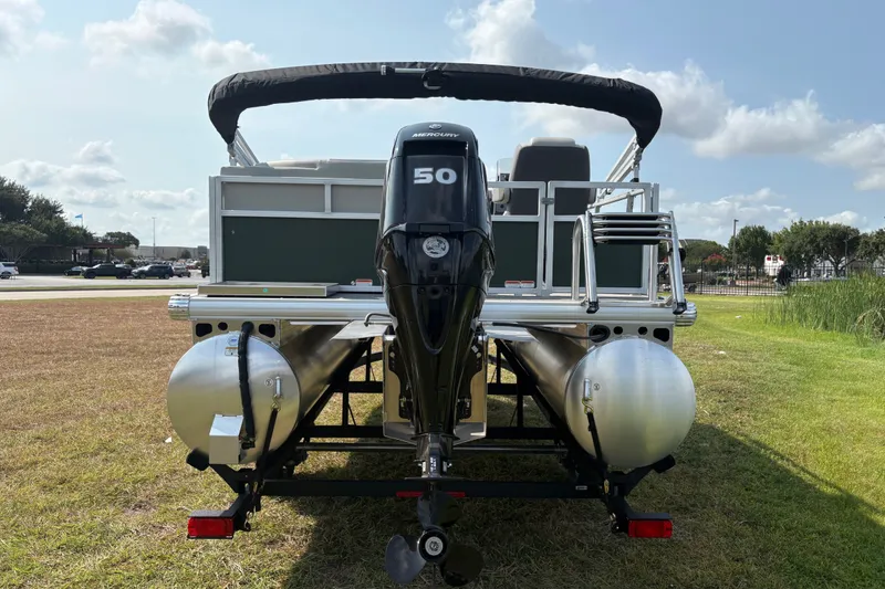 Slide: The Image of 2027 Sun Tracker Bass Buggy 16 XL Select pontoon boat with Mercury 50 engine. - 62