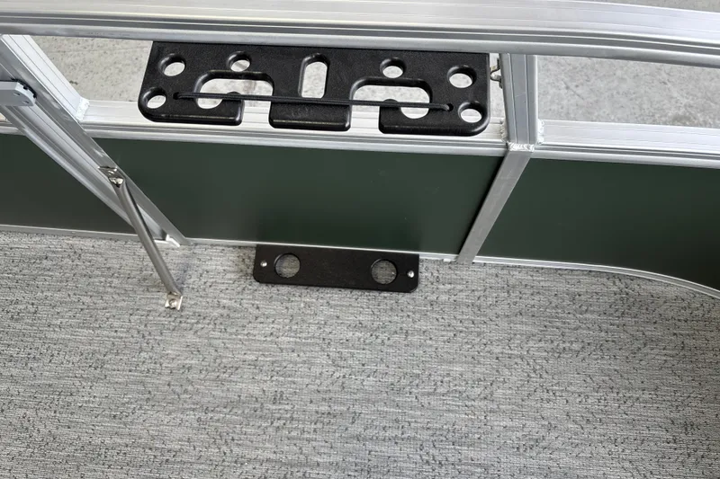 Slide: The Image of 2027 Sun Tracker Bass Buggy 16 XL Select boat interior detail with metal and plastic components. - 24