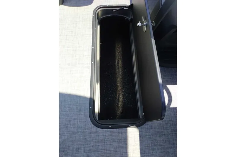 Slide: The Image of Storage compartment of 2027 Sun Tracker Party Barge 22 RF XP3 pontoon boat. - 17
