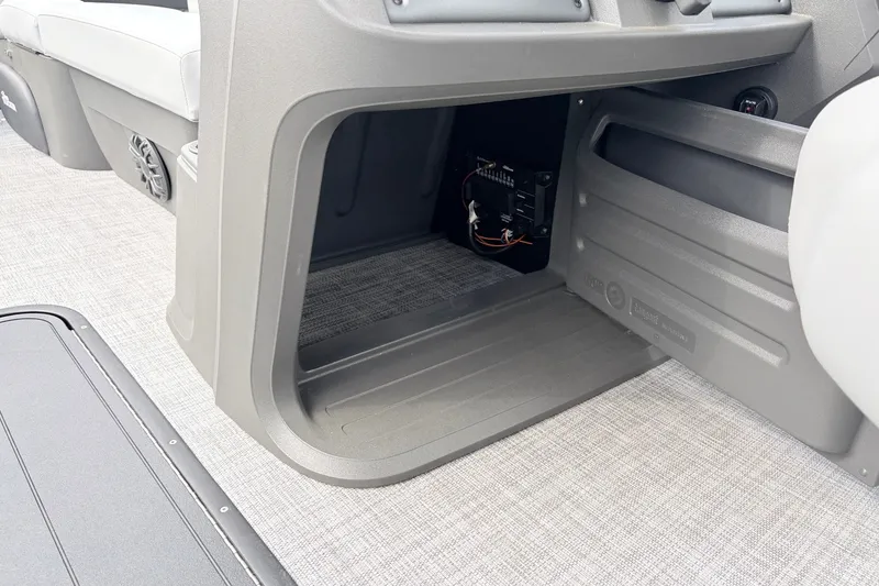 Slide: The Image of Interior storage compartment of 2027 Sun Tracker Party Barge 22 RF XP3 pontoon boat. - 33