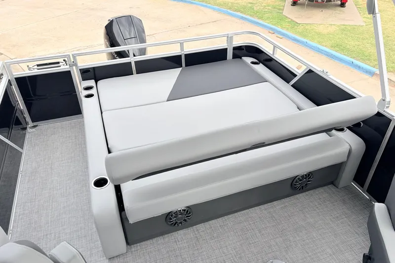 Slide: The Image of 2027 Sun Tracker Party Barge 22 RF XP3 with spacious seating and modern design. - 38