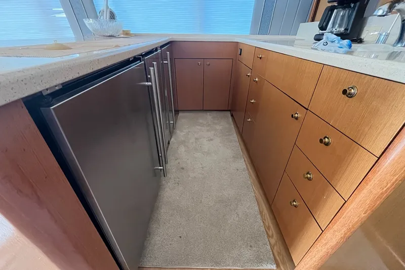 Slide: The Image of Luxurious kitchen interior of 2004 Ocean Yacht 52 Super Sport with modern appliances. - 8