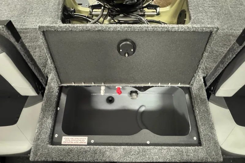 Slide: The Image of 2027 Tracker Targa V-18 Combo boat interior storage compartment. - 15
