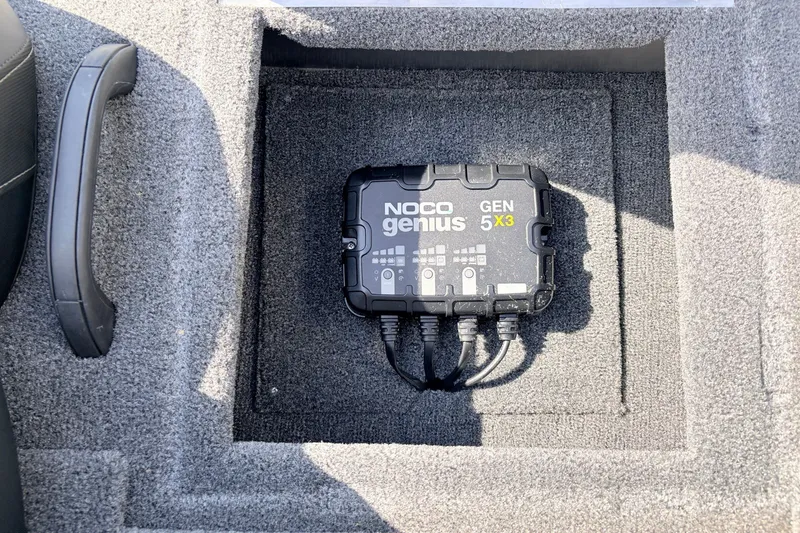 Slide: The Image of NOCO Genius GEN5X3 charger installed in 2024 Tracker Pro Team 195 TXW Tournament Edition boat. - 28