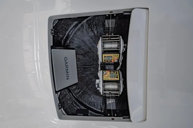 Slide: The Image of Garmin equipment on 2025 Viking 58 Convertible yacht, showcasing advanced marine technology. - 20