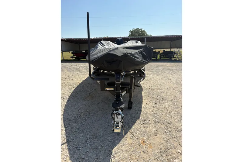Slide: The Image of Covered 2027 Nitro Z20 XL Pro boat on trailer in outdoor storage area. - 17