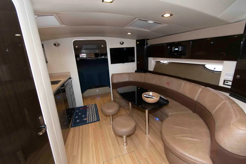 Slide: The Image of Luxurious interior of a 2014 Formula 40 Performance Cruiser with modern seating and decor. - 14