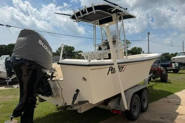 Slide: The Image of 2006 Parker 2100 Special Edition boat on trailer with Suzuki outboard motor. - 5