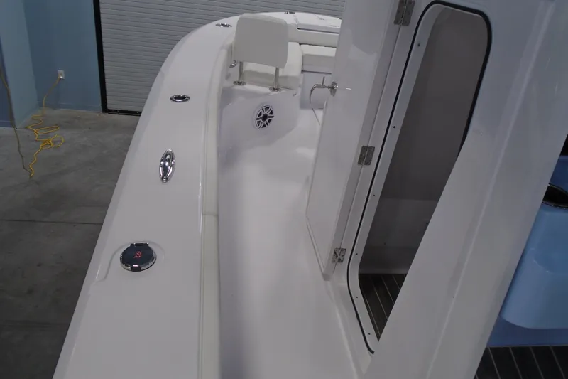 Slide: The Image of Interior view of a 2027 Striking Boats 27XB, showcasing sleek design and modern features. - 21