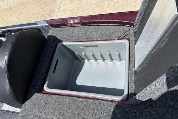 Slide: The Image of Storage compartment in a 2027 Nitro Z17 boat, featuring a spacious interior. - 30