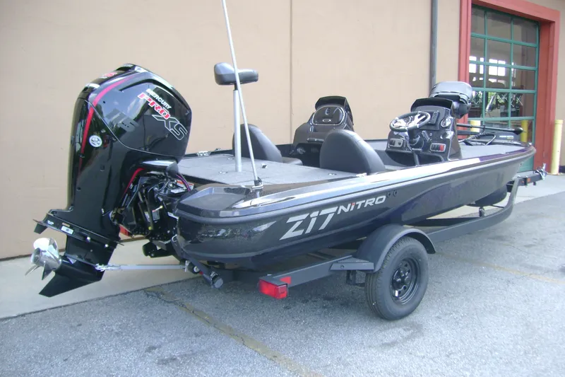 Slide: The Image of 2027 Nitro Z17 boat with powerful Mercury engine on trailer. - 4