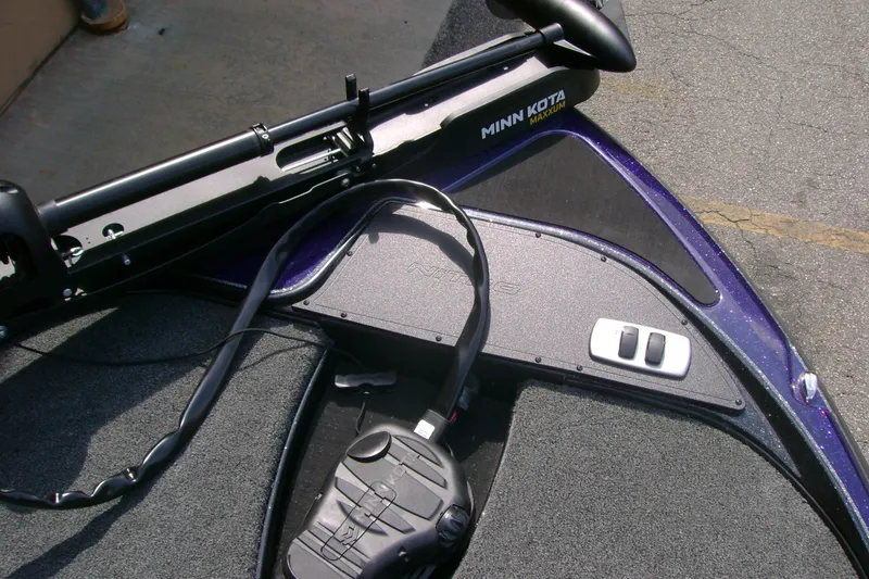 Slide: The Image of Nitro Z17 boat deck with Minn Kota Maxxum trolling motor, 2027 model. - 11