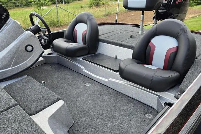 Slide: The Image of Interior of a 2027 Nitro Z17 boat with dual cushioned seats. - 10
