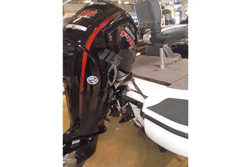 Slide: The Image of 2027 Nitro Z17 boat with Mercury 115 Pro XS outboard motor. - 6