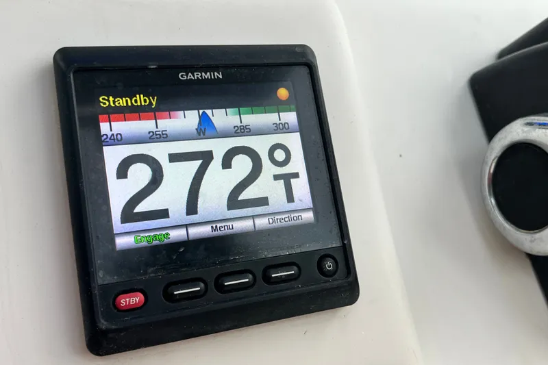 Slide: The Image of Garmin navigation display showing 272° heading on Tidewater 250 CC Adventure boat. - 43