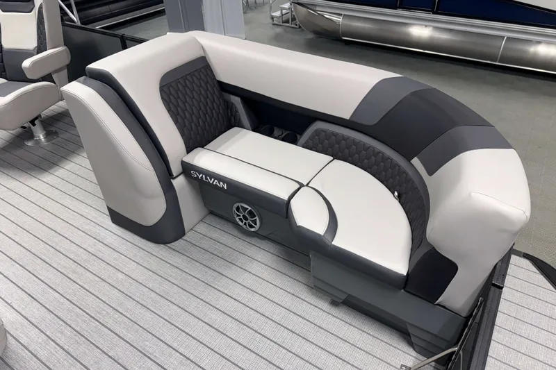 Slide: The Image of Luxurious seating on 2026 Sylvan L3 CLZ DH Tritoon, featuring modern design and premium materials. - 15