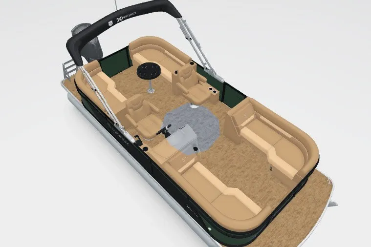 Slide: The Image of 2027 Godfrey Xperience 2286 SBX pontoon boat with spacious seating and modern design. - 169