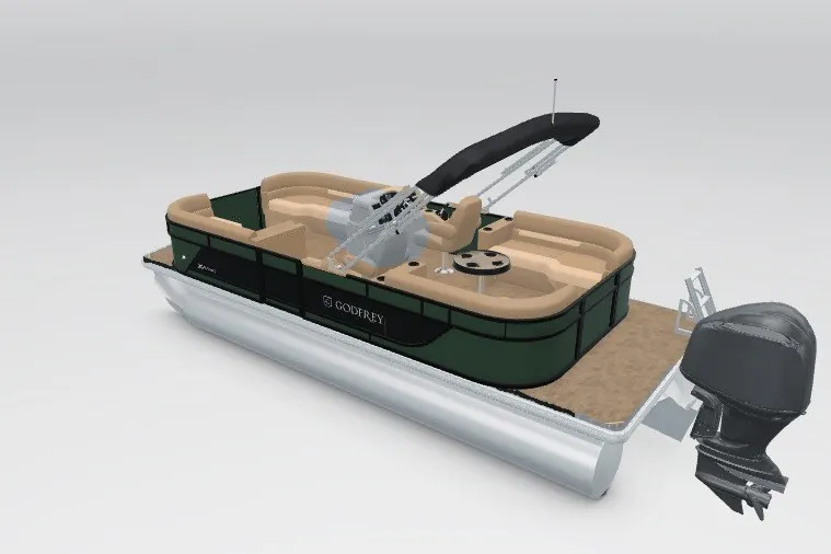 Slide: The Image of 2027 Godfrey Xperience 2286 SBX pontoon boat with sleek design and modern features. - 165