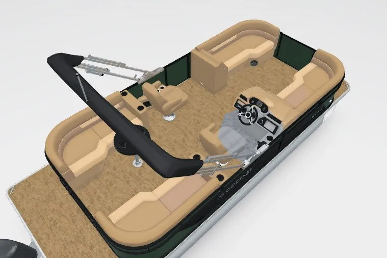 Slide: The Image of 2027 Godfrey Xperience 2286 SBX pontoon boat with spacious seating and modern design. - 168