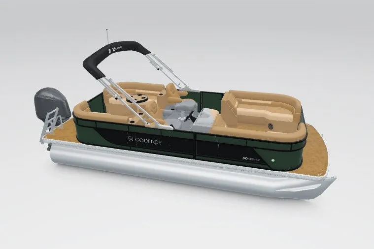 Slide: The Image of 2027 Godfrey Xperience 2286 SBX pontoon boat with sleek design and modern features. - 162