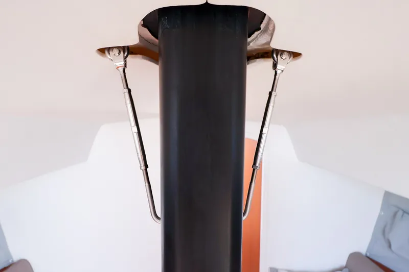 Slide: The Image of Interior view of 2023 J Boats J/99 sailboat mast support structure. - 53