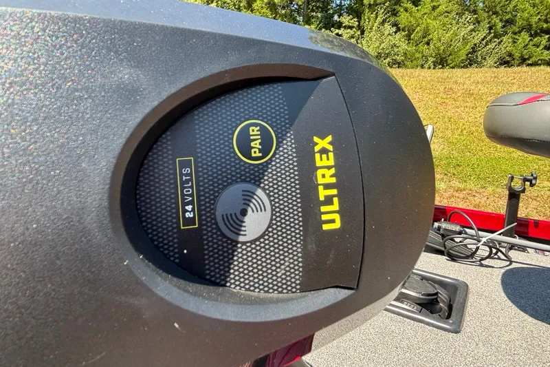 Slide: The Image of Close-up of Ultrex motor control panel on 2024 Ranger RT188 boat. - 16