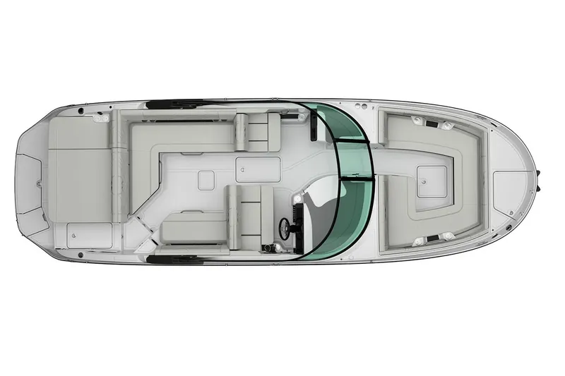Slide: The Image of Manufacturer Provided Image: Top view of 2025 Sea Ray SDX 270 boat layout, featuring spacious seating. - 8