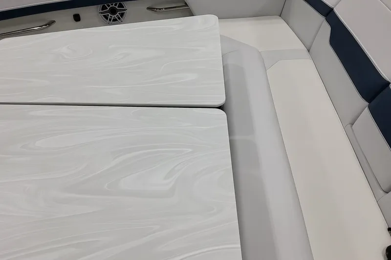 Slide: The Image of Interior seating and table of 2027 Formula 400 Super Sport Crossover boat. - 16