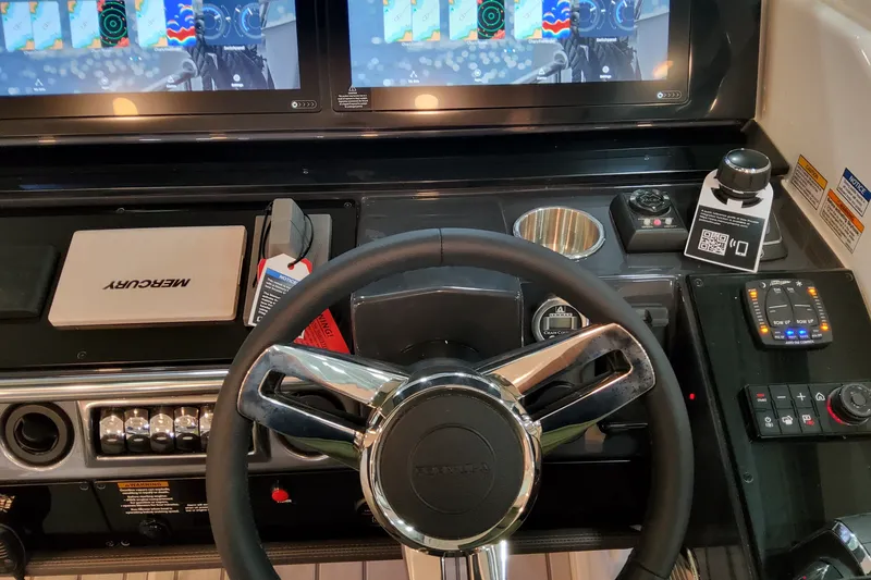 Slide: The Image of Cockpit of 2027 Formula 400 Super Sport Crossover with advanced navigation displays. - 23
