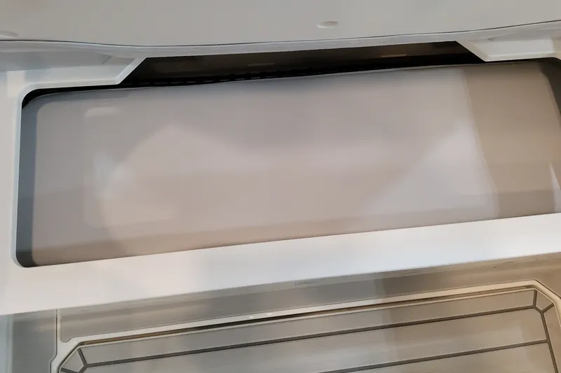 Slide: The Image of Interior detail of 2027 Formula 400 Super Sport Crossover boat, showcasing sleek design elements. - 44