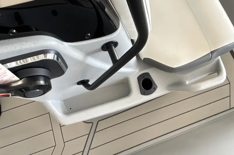 Slide: The Image of 2027 Tracker Bass Tracker Classic CC boat interior with control panel and seating. - 22