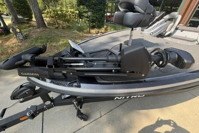Slide: The Image of 2027 Nitro Z18 XL Pro boat with Garmin equipment on trailer. - 5