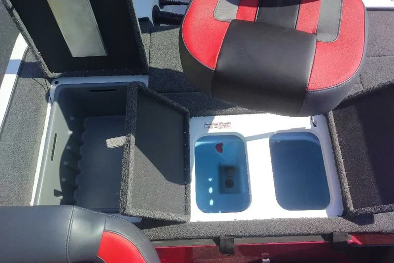 Slide: The Image of Interior of 2027 Nitro Z18 XL boat showing storage compartments and seating. - 5