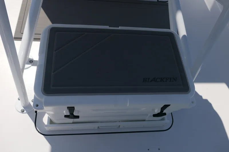 Slide: The Image of Blackfin 242 HB 2027 boat cooler with secure latches and branded lid. - 38