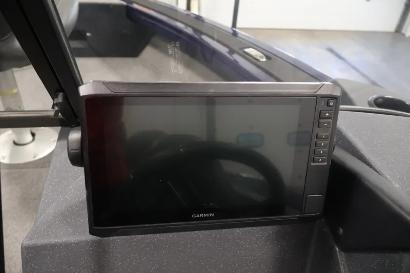 Slide: The Image of Garmin display on 2025 Tracker Targa 18 WT boat dashboard. - 26