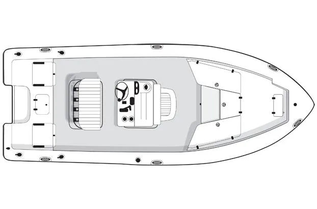 Slide: The Image of Sea Hunt BX20BR 2018 : Disposition avec poste de pilotage central, banquette et espace avant spacieux. - 19