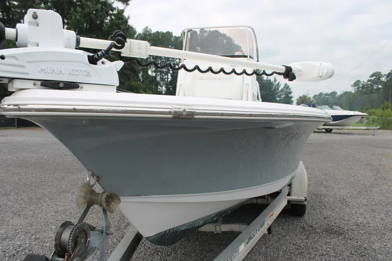 Slide: The Image of 2018 Sea Hunt BX21 boat on trailer with Minn Kota trolling motor. - 3