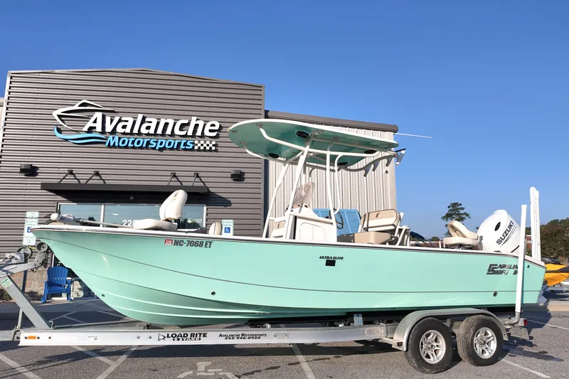 The Image of 2021 Carolina Skiff 24 Ultra Elite boat on trailer at Avalanche Motorsports. - 1