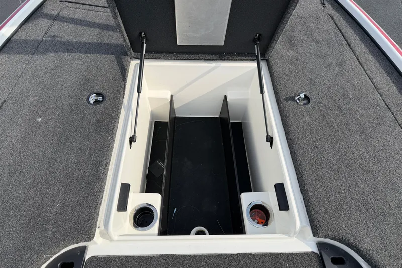 Slide: The Image of Open storage compartment on a 2016 Nitro Z18 boat deck. - 8