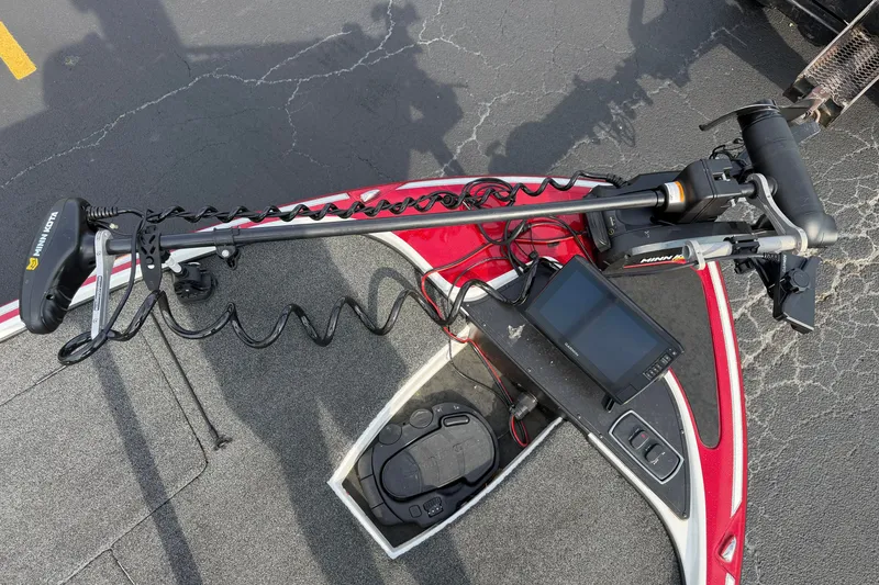 Slide: The Image of 2016 Nitro Z18 boat with trolling motor and electronic display on deck. - 23