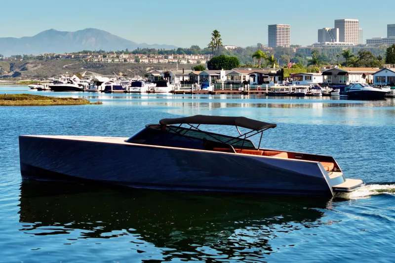 The Image of VanDutch 40 yacht cruising in a scenic marina, 2015 model. - 0
