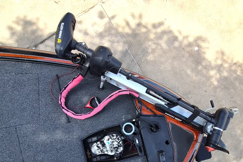 Slide: The Image of Trolling motor on a 2020 Nitro Z19 Pro boat, featuring Minn Kota equipment. - 14