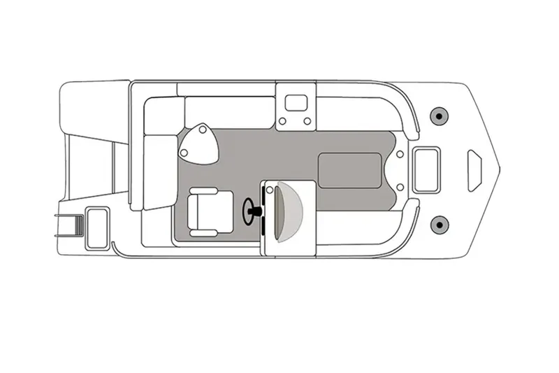 The Image of Manufacturer Provided Image: Top view layout of 2026 Hurricane FunDeck 198 RE OB boat. - 1
